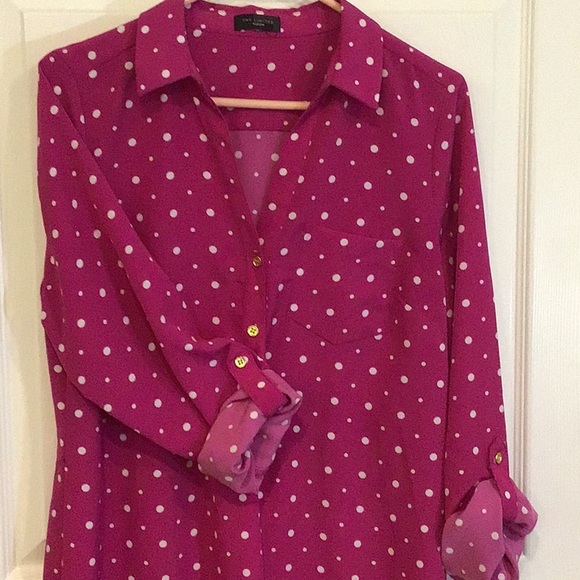 The Limited, Pink polka dot dress, size 8 - Picture 1 of 11